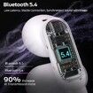 Wireless Earbuds Clear Call Bluetooth 5.4 Open Earphones with ENC, PX5 Waterproof Wireless Clip-on Earbud,32H Playtime Earbuds(Purple)