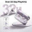 Wireless Earbuds Clear Call Bluetooth 5.4 Open Earphones with ENC, PX5 Waterproof Wireless Clip-on Earbud,32H Playtime Earbuds(Purple)