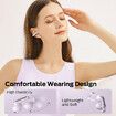 Wireless Earbuds Clear Call Bluetooth 5.4 Open Earphones with ENC, PX5 Waterproof Wireless Clip-on Earbud,32H Playtime Earbuds(Purple)