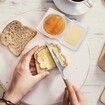 20 Set Reusable Snack Containers,2 Compartment Dipping Containers with Lid for Refrigeration,Portion Control,Outdoor Takeaway Sauce Dip Case