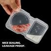 20 Set Reusable Snack Containers,2 Compartment Dipping Containers with Lid for Refrigeration,Portion Control,Outdoor Takeaway Sauce Dip Case