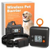 Indoor Wireless Pet Barrier Electric Training System for Dogs  Cats  6 Radius 12 Diameter Collar Behavior  training Pet Safe   1 receiver