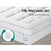 STARRY EUCALYPT Mattress Topper Pillowtop Mesh Bedding Mat Cover 11cm Queen