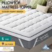 STARRY EUCALYPT Pillowtop Mattress Topper Luxury Bedding Mat Cover 9cm Single