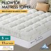 STARRY EUCALYPT Pillowtop Mattress Topper Bamboo Fibre Underlay Pad 11cm Single