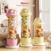 Kids Toys Storage Tube Box Stuffed Animal Zoo Plush Soft Doll Organiser Playroom Display Cabinet Holder Container Vertical Stand with Wheels 145x31cm