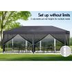 ALFORDSON Gazebo Pop Up Marquee 3x6m Outdoor Canopy Party Camping Mesh Wall Grey