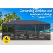 ALFORDSON Gazebo Pop Up Marquee 3x6m Outdoor Canopy Party Camping Mesh Wall Grey