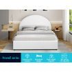 ALFORDSON Bed Frame Queen Size Gas Lift Base With Storage White Leather HOWELL