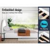 ALFORDSON Bed Frame Queen Size Gas Lift Base With Storage White Leather HOWELL