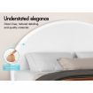 ALFORDSON Bed Frame Queen Size Gas Lift Base With Storage White Leather HOWELL