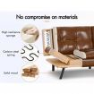 ALFORDSON Sofa Bed Recliner Lounge Futon Couch 3 Seater Convertible Leather Brown
