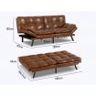 ALFORDSON Sofa Bed Recliner Lounge Futon Couch 3 Seater Convertible Leather Brown