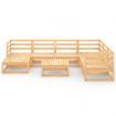 8 Piece Garden Lounge Set Solid Pinewood
