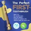 3pcs Soft Toddler 3 Sided Toothbrushes Baby Toothbrush for Ages 3-12 Cleans All Sides Christmas Gift Random Color sent