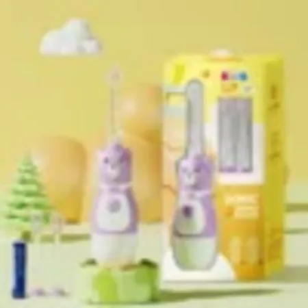 1pcs  Battery Powered Light Up Kids Electric Toothbrush LED Christmas Gift  Purple Color