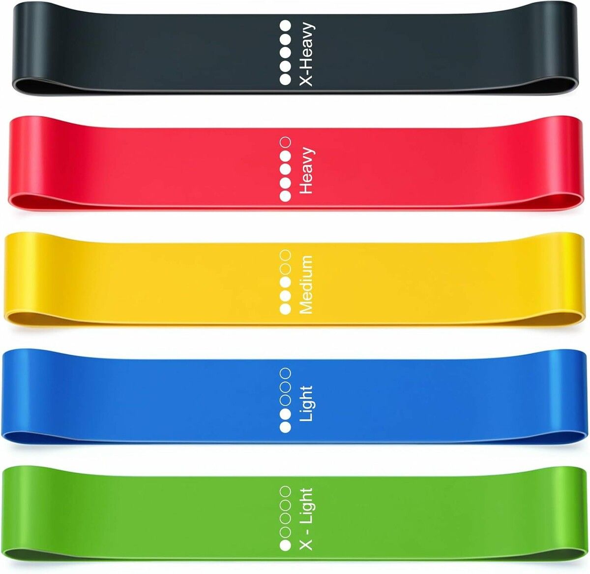 5 PCS Set Elastic Band Resistance Band Yoga Pull TPE Hip Training Supplies Elastic Ring Natural Rubber