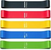 5 PCS Set Elastic Band Resistance Band Yoga Pull TPE Hip Training Supplies Elastic Ring Natural Rubber