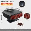 Car Heater,12V Fast Heating and Cooling Fan Portable Windshield Defogger and Defroster Plug into Cigarette Lighter for Car RV SUV