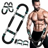 Saker Twister Arm Trainer,3 Level Adjustable Power Twister Bar,Chest Shoulder Arm Workout Equipment,Portable Forearm Strengthener