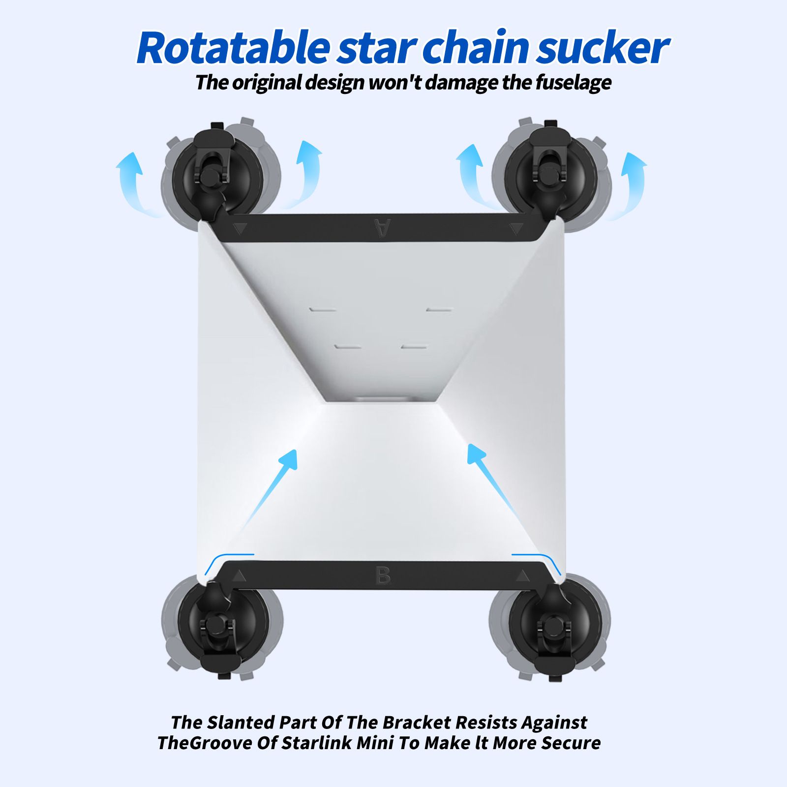 Starlink Mini Car Mount  Sunroof Suction Cup  inside  Car Windows and Sunroofs Ensures Stable Satellite Signal While Driving Strong Suction Design