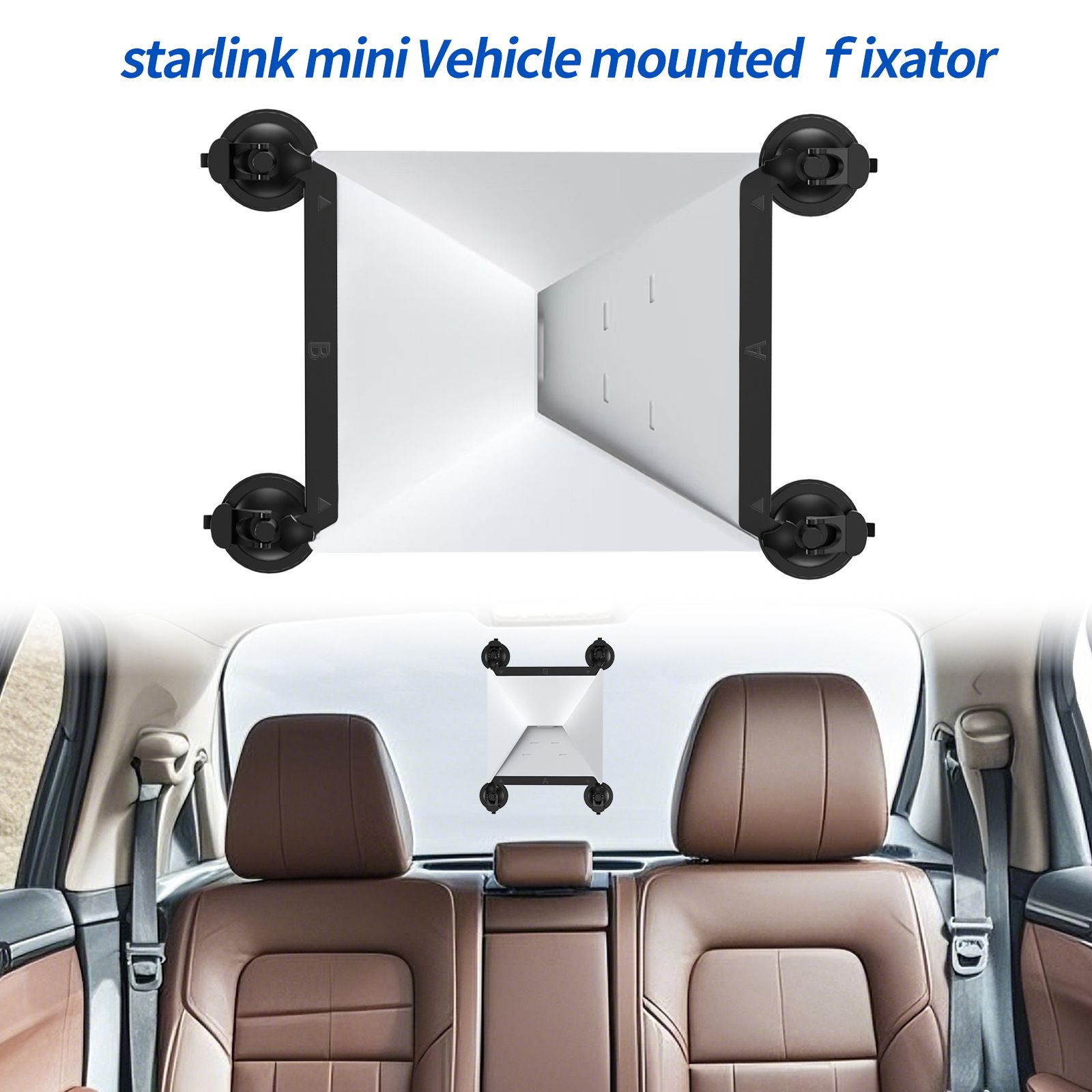 Starlink Mini Car Mount  Sunroof Suction Cup  inside  Car Windows and Sunroofs Ensures Stable Satellite Signal While Driving Strong Suction Design