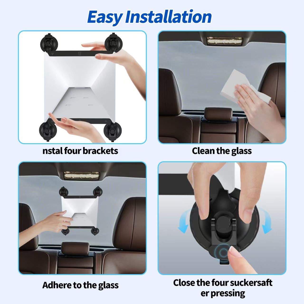 Starlink Mini Car Mount Sunroof Suction Cup inside Car Windows and Sunroofs Ensures Stable Satellite Signal While Driving Strong Suction Design
