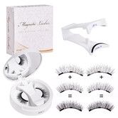 3D Natural Double-Sided Magnetic False Eyelashes Kit Reusable Portable Fake Eyelashes With Eyelash Clip,Size CT10-7