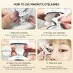3D Natural Double-Sided Magnetic False Eyelashes Kit Reusable Portable Fake Eyelashes With Eyelash Clip,Size CT10-8