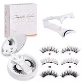 3D Natural Double-Sided Magnetic False Eyelashes Kit Reusable Portable Fake Eyelashes With Eyelash Clip,Size CT10-8