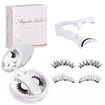 3D Natural Double-Sided Magnetic False Eyelashes Kit Reusable Portable Fake Eyelashes With Eyelash Clip,Size CT10-8