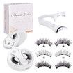 3D Natural Double-Sided Magnetic False Eyelashes Kit Reusable Portable Fake Eyelashes With Eyelash Clip,Size CT10-6