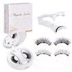 3D Natural Double-Sided Magnetic False Eyelashes Kit Reusable Portable Fake Eyelashes With Eyelash Clip,Size CT10-6
