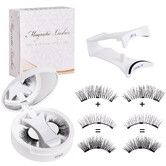 3D Natural Double-Sided Magnetic False Eyelashes Kit Reusable Portable Fake Eyelashes With Eyelash Clip,Size CT10-5