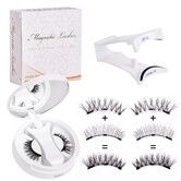 3D Natural Double-Sided Magnetic False Eyelashes Kit Reusable Portable Fake Eyelashes With Eyelash Clip,Size CT10-2