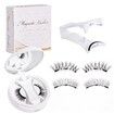 3D Natural Double-Sided Magnetic False Eyelashes Kit Reusable Portable Fake Eyelashes With Eyelash Clip,Size CT10-2