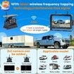 RV Backup Camera Wireless No-Installation HD 1080P Solar RV Camera Long Battery Life with 7 Inch Recording Monitor Strong Magnetic Rear View Camera