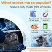 RV Backup Camera Wireless No-Installation HD 1080P Solar RV Camera Long Battery Life with 7 Inch Recording Monitor Strong Magnetic Rear View Camera