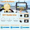 RV Backup Camera Wireless No-Installation HD 1080P Solar RV Camera Long Battery Life with 7 Inch Recording Monitor Strong Magnetic Rear View Camera