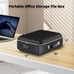 Fireproof Document Safe Box Hard Case File Organizer Lock Shell Important Filing Documents Certificates Laptop Passport