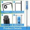 Rain Gauge, Freeze Proof Rain Gauge Outdoor with Stake, Upgrade Water Rain Meter, Rain Measure Gauge for Yard, Detachable Rain Gauge for Lawn, Garden