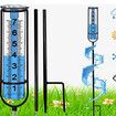 Rain Gauge, Freeze Proof Rain Gauge Outdoor with Stake, Upgrade Water Rain Meter, Rain Measure Gauge for Yard, Detachable Rain Gauge for Lawn, Garden