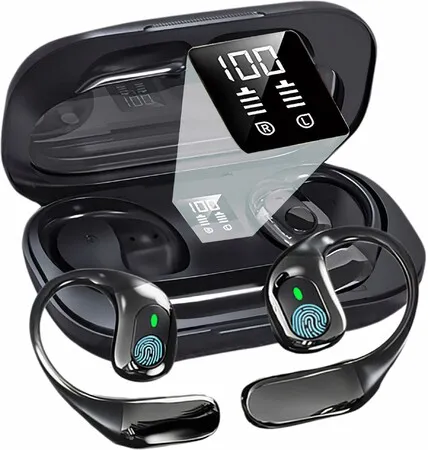 Ai Translator Earbuds Translation Headphones Real-Time 144 Languages with Online Offline Adjustable Ear-Hook,Black