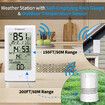 Digital Rain Gauge Outdoor, 5 in 1 Self Emptying Rain Collector Wireless Rain Gauge Outdoor, Monitoring Rainfall and Indoor or Outdoor Temperature