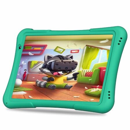 10 inch Kids Tablet Android 12 with 4GB RAM,32GB ROM, Large HD IPS Display,WiFi 6,Dual Camera,Bluetooth Tablets for Kids Ages 3-7(Green)