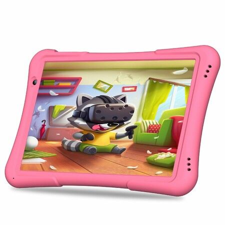 10 inch Kids Tablet Android 12 with 4GB RAM,32GB ROM, Large HD IPS Display,WiFi 6,Dual Camera,Bluetooth Tablets for Kids Ages 3-7(Pink)