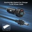 3M Starlink Mini DC Power Cable, Digital Display Car Charger for Satellite Mini, 18AWG Waterproof Power Supply Cord Accessories Kit