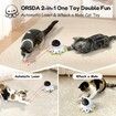 Cat Laser Toy 2-in-1 Interactive Automatic Motion Activated Moving 8 Holes Whack A Mole Feather USB Rechargeable Electronic Smart Sensor Kitten Toys,Yellow