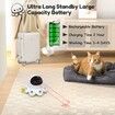 Cat Laser Toy 2-in-1 Interactive Automatic Motion Activated Moving 8 Holes Whack A Mole Feather USB Rechargeable Electronic Smart Sensor Kitten Toys,Yellow