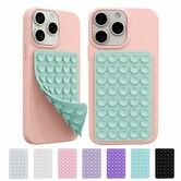 2 Pack Silicone Octo Cup Buddy Sticky Grip Holder,Silicone Suction Cup Phone Case Mount Double Sided,Hands-Free Phone Accessories (Light Green)